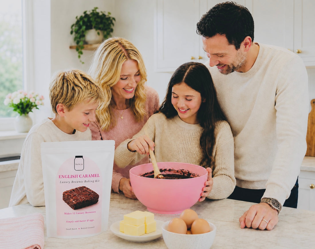 English Caramel™ Luxury Brownie Baking Kit | Makes 12 Bakery Quality Brownies